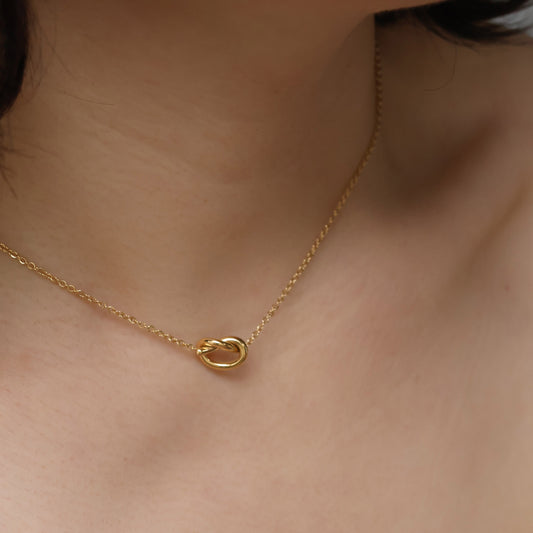 Gold plated infinity necklace minimalist design