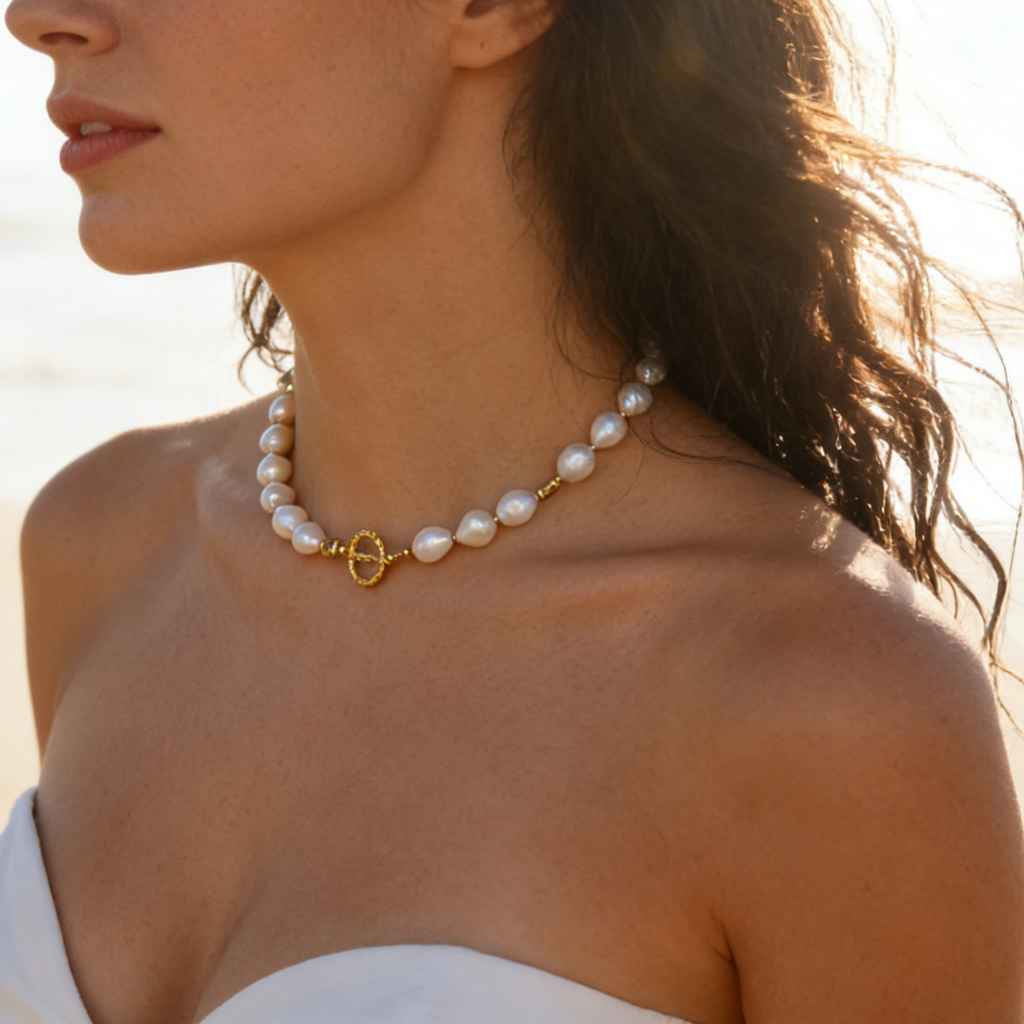 Isabella Baroque Pearl Necklace