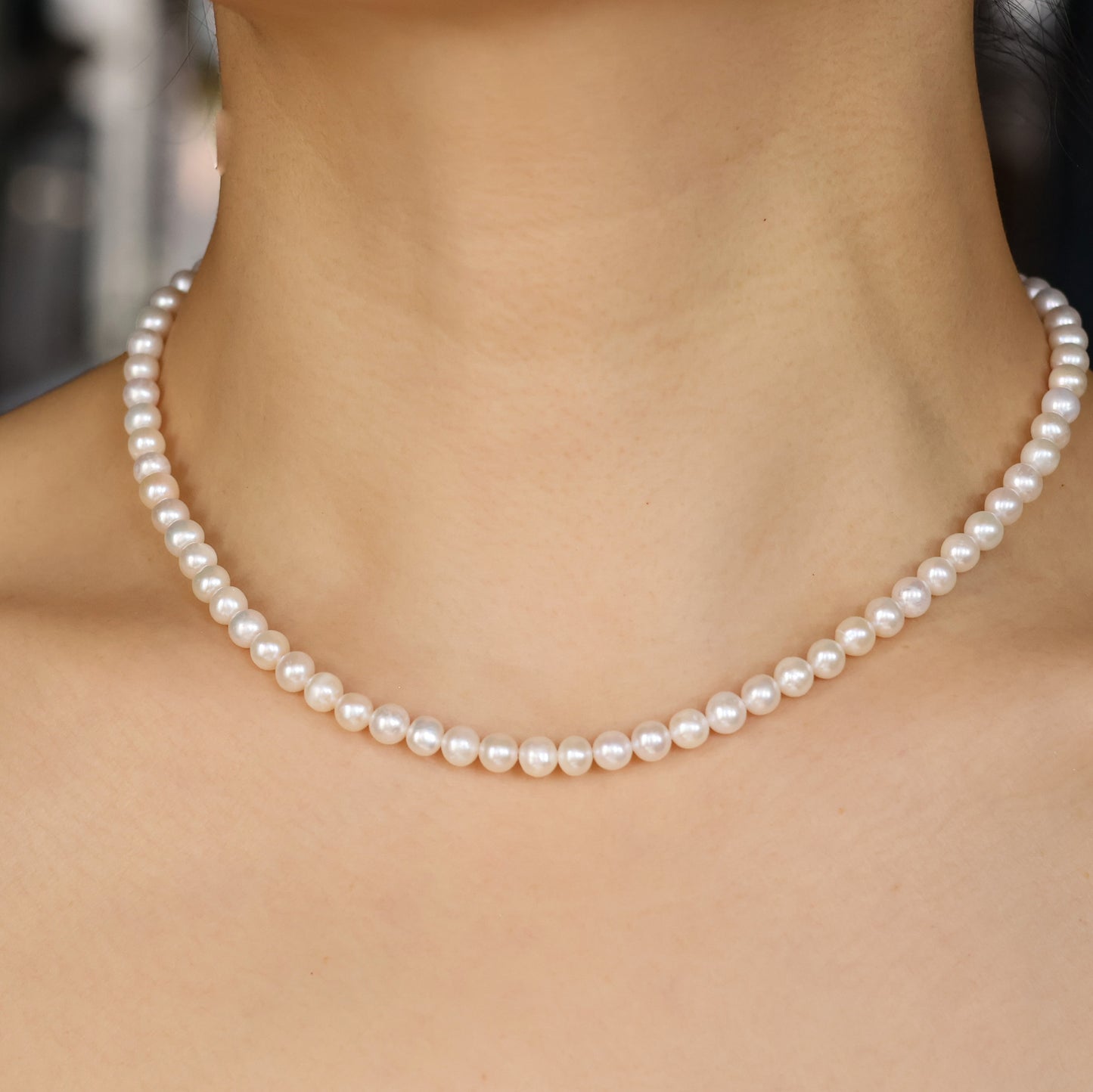 Rosie classic pearl necklace handmade
