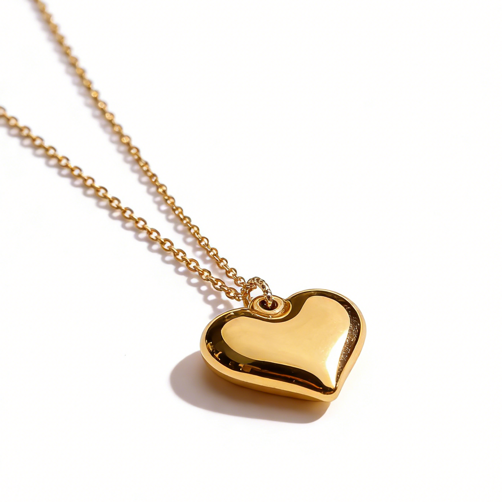 Valentine necklace sweetheart gold plated