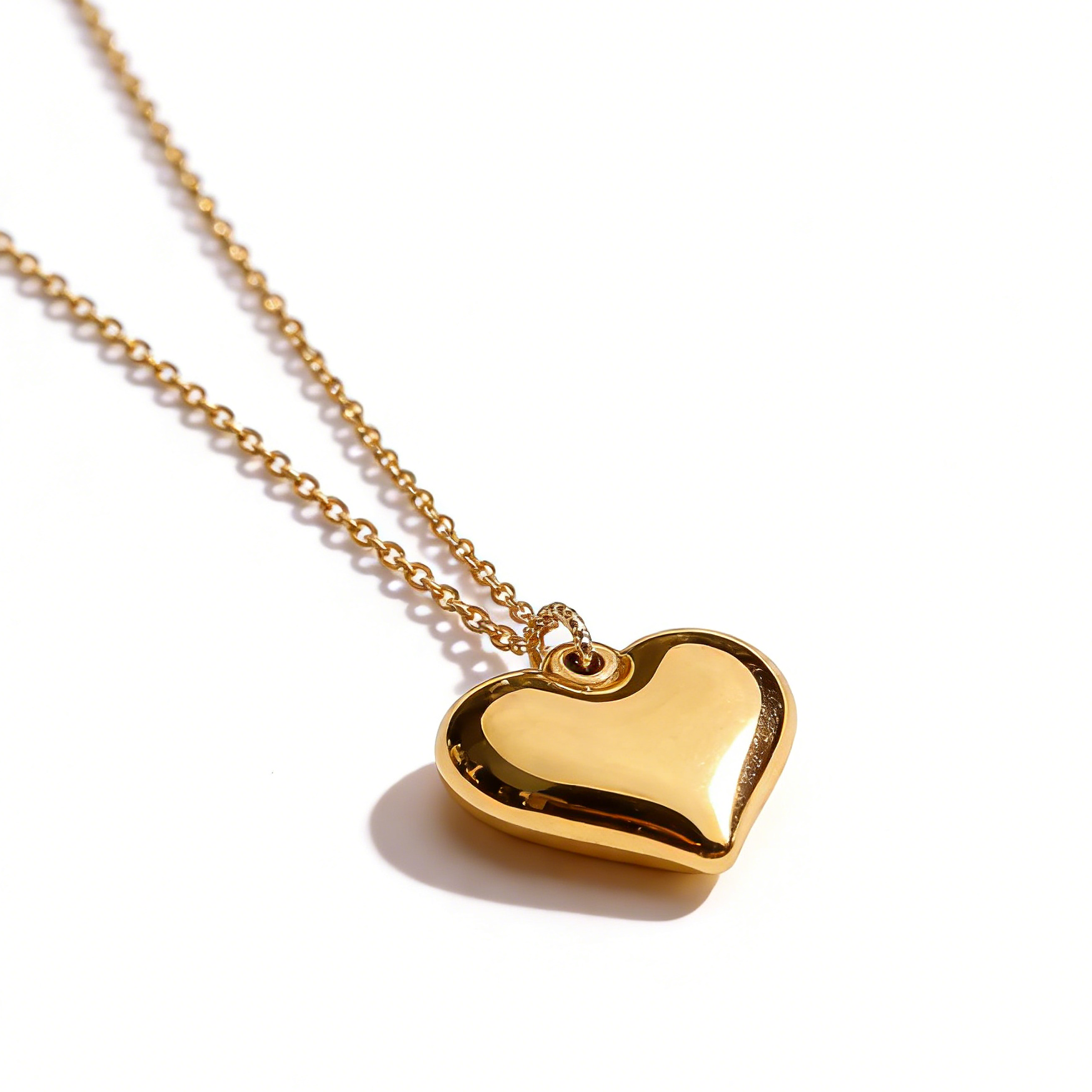 Valentine necklace sweetheart gold plated