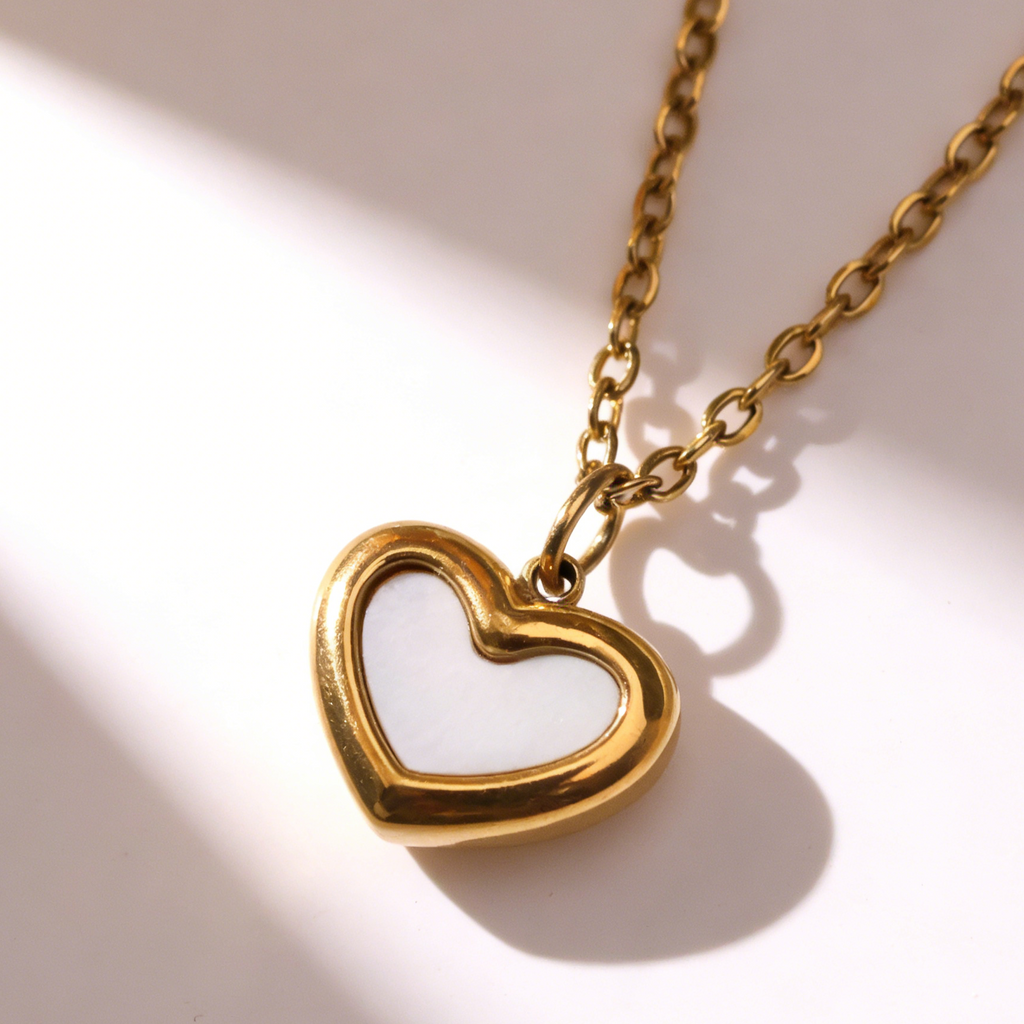 Valentine necklace devotion gold plated