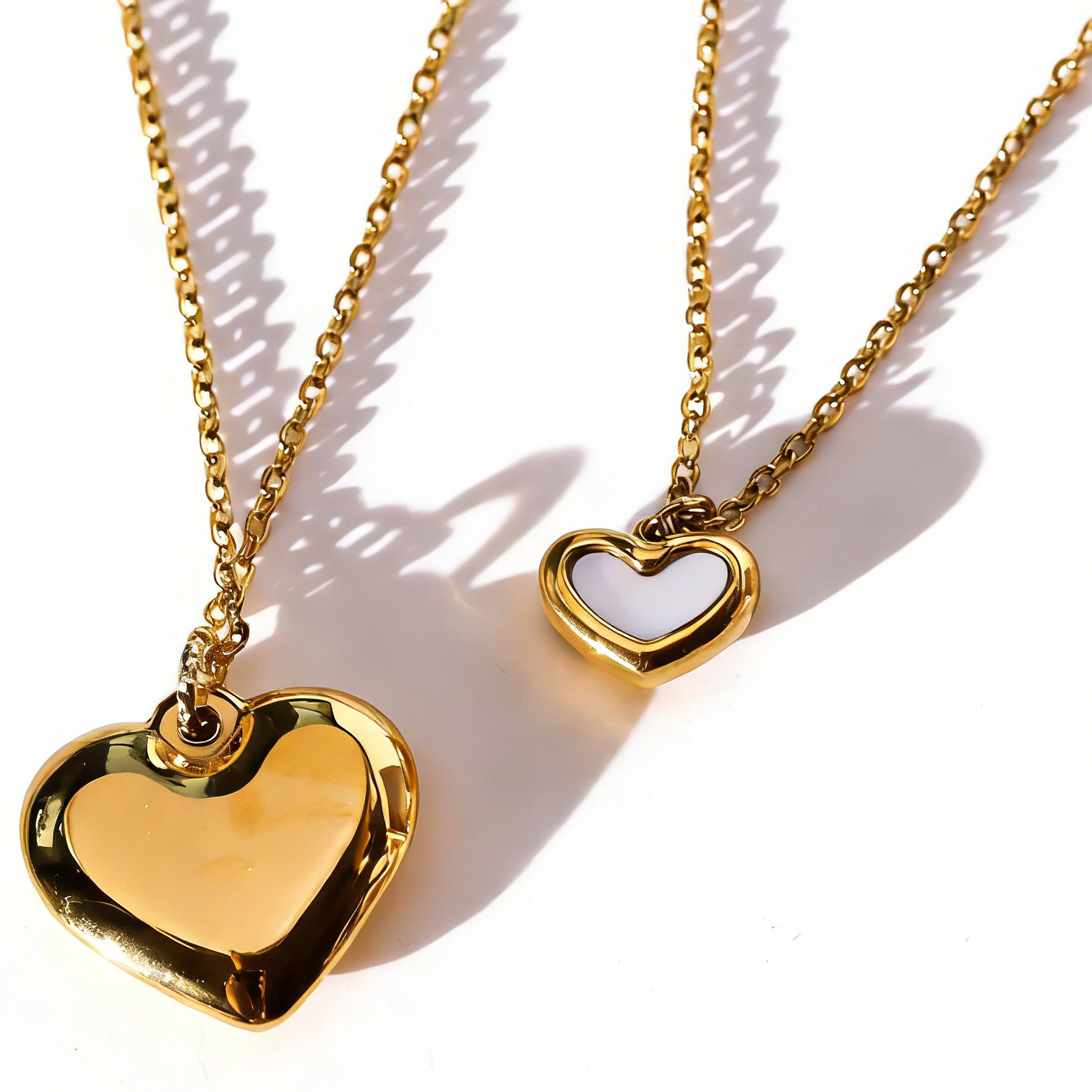 Valentine necklace sweetheart gold plated