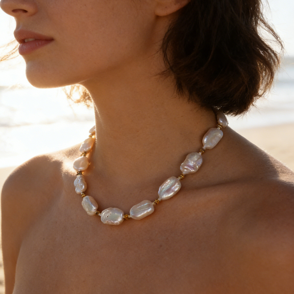 Wanda freshwater baroque pearl necklace