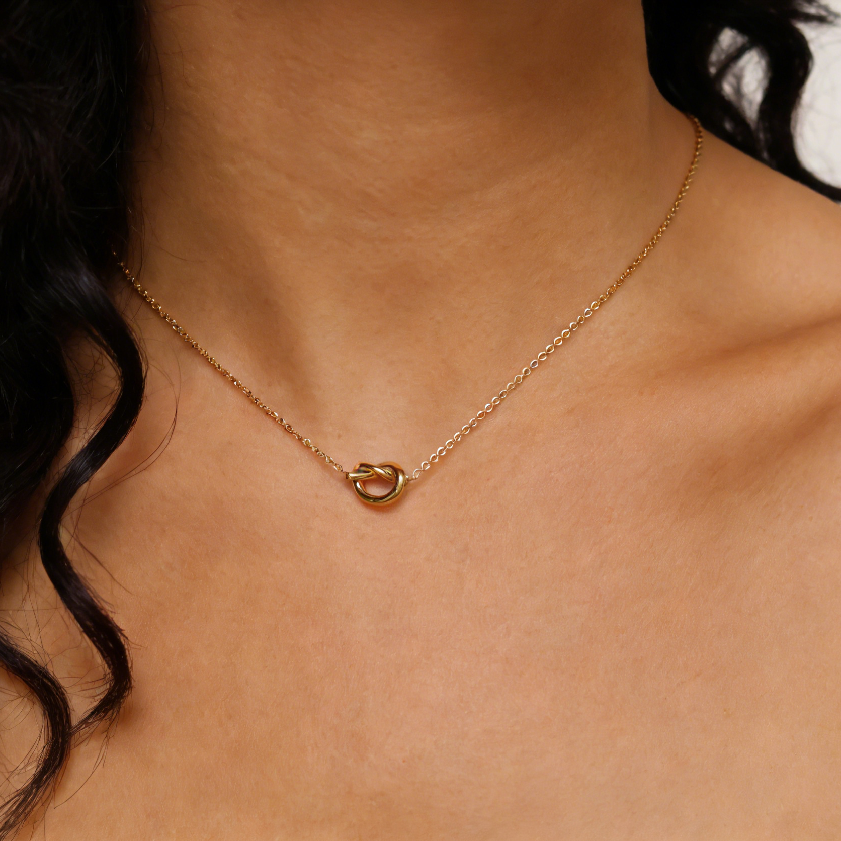 Infinity Knot Necklace - 18K Gold Plated Minimalist Design