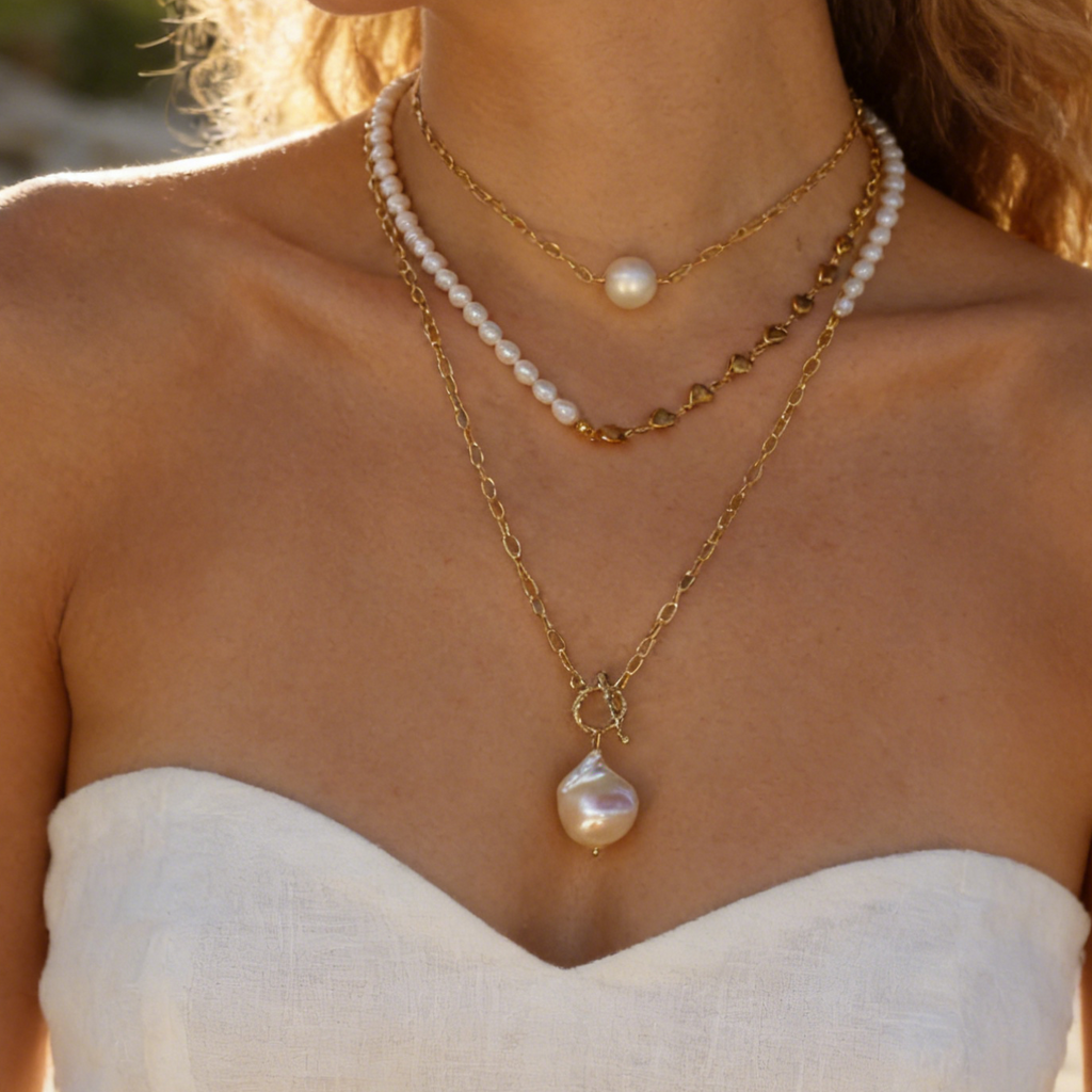 Marissa freeform Baroque pearl necklace