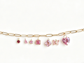 Pink Tourmaline Charms  | Build Your Own October Birthstone Necklace