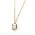 Eudora gold plated opal pendant necklace