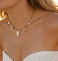 Pearl Charm Link Necklace