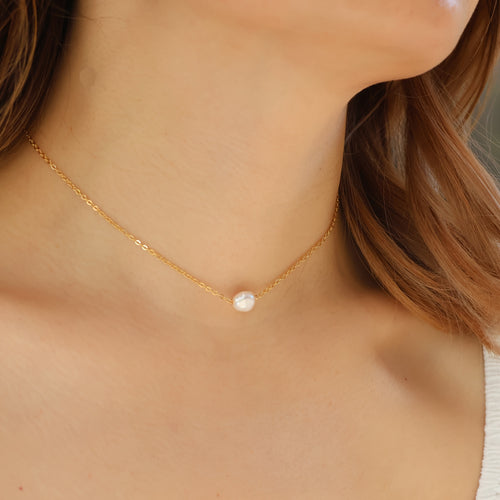 Aria Pearl Necklace — Minimalist Freshwater Pearl Gift Under $35 | Melbourne