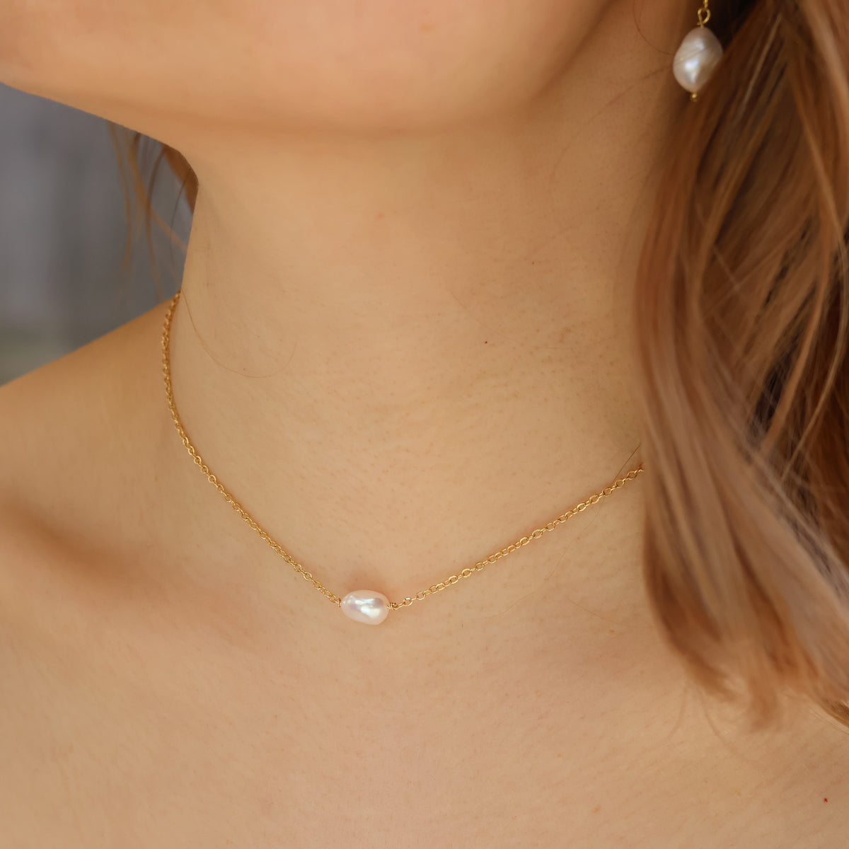 Aria Pearl Necklace — Minimalist Freshwater Pearl Gift Under $35 | Melbourne