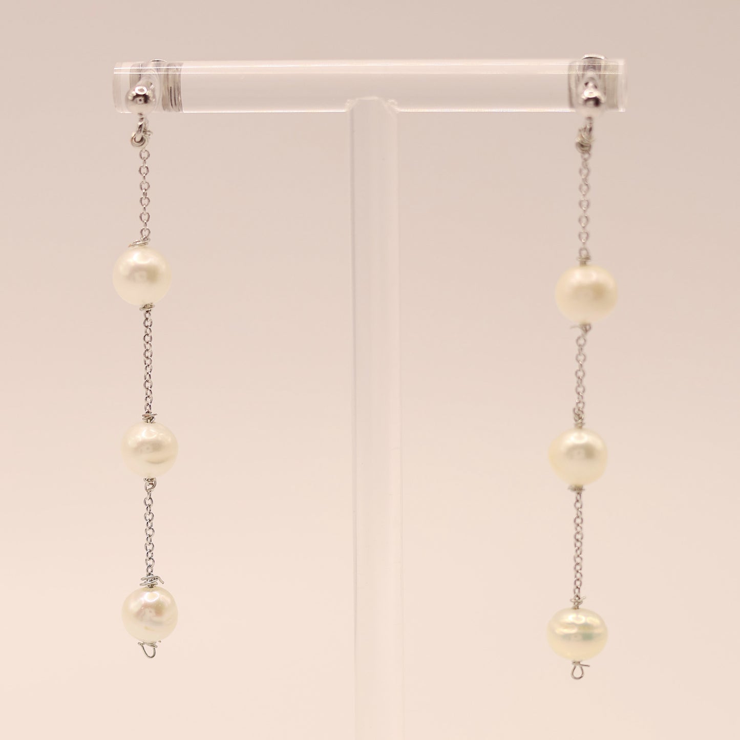 Phoebe floating pearl earrings