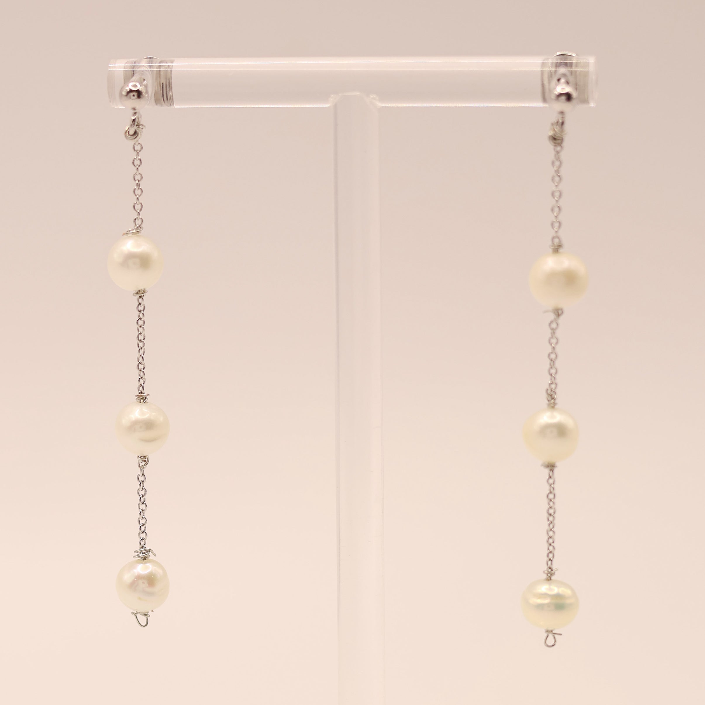 Phoebe floating pearl earrings