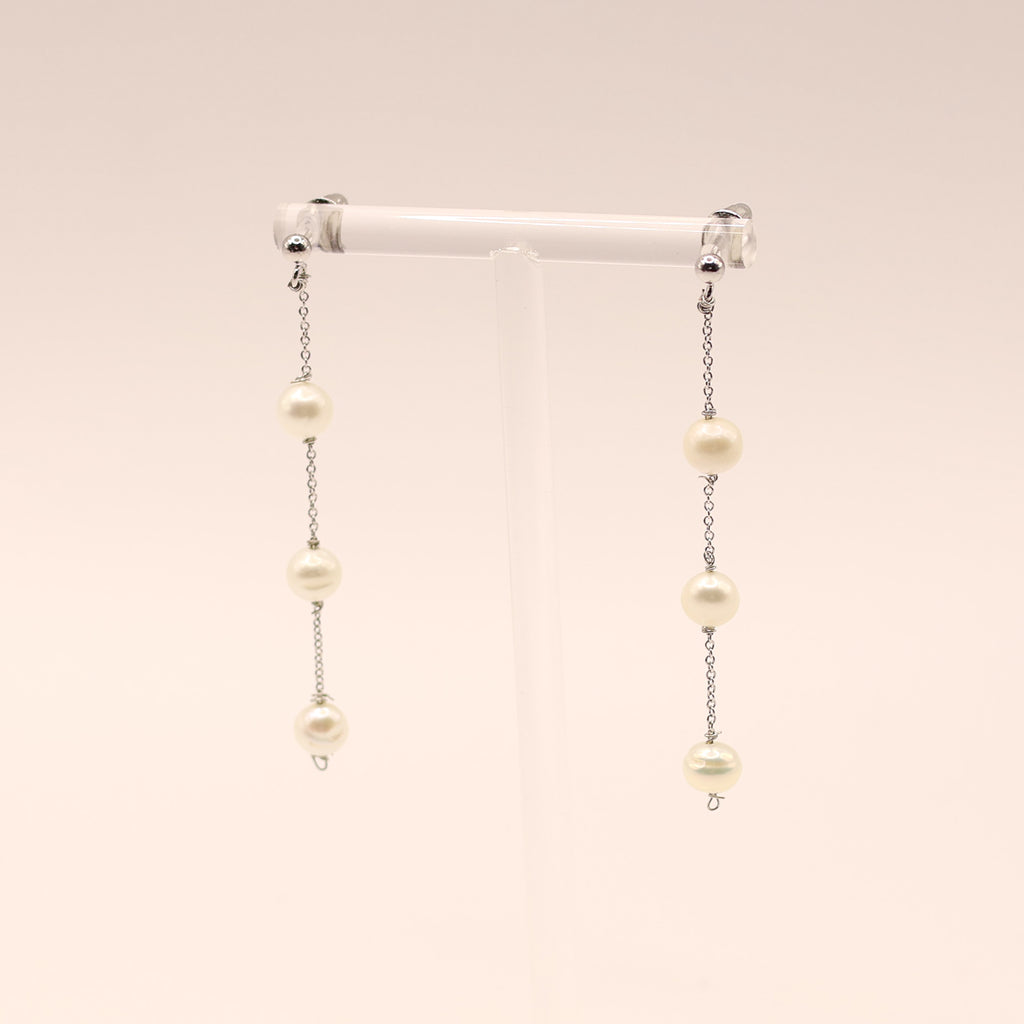 Phoebe floating pearl earrings