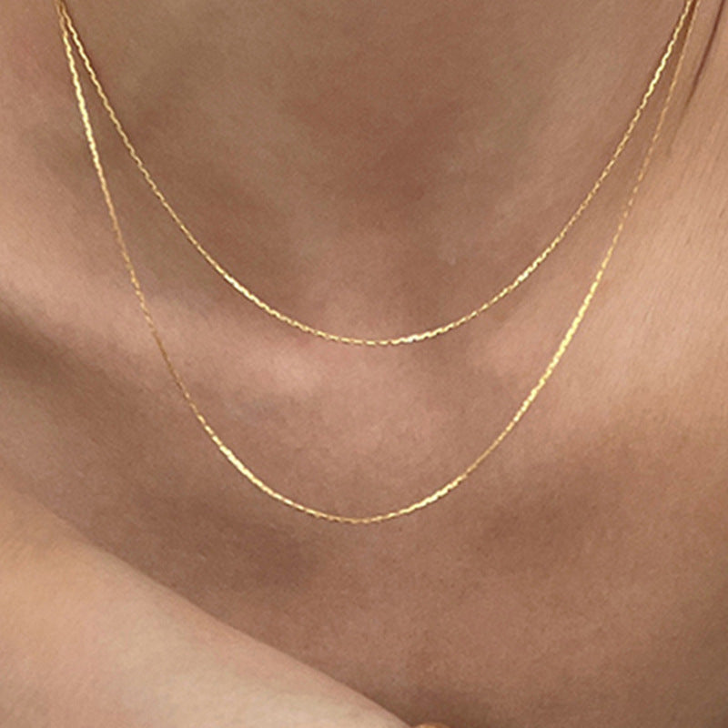 Riley layered snake chain minimalist design
