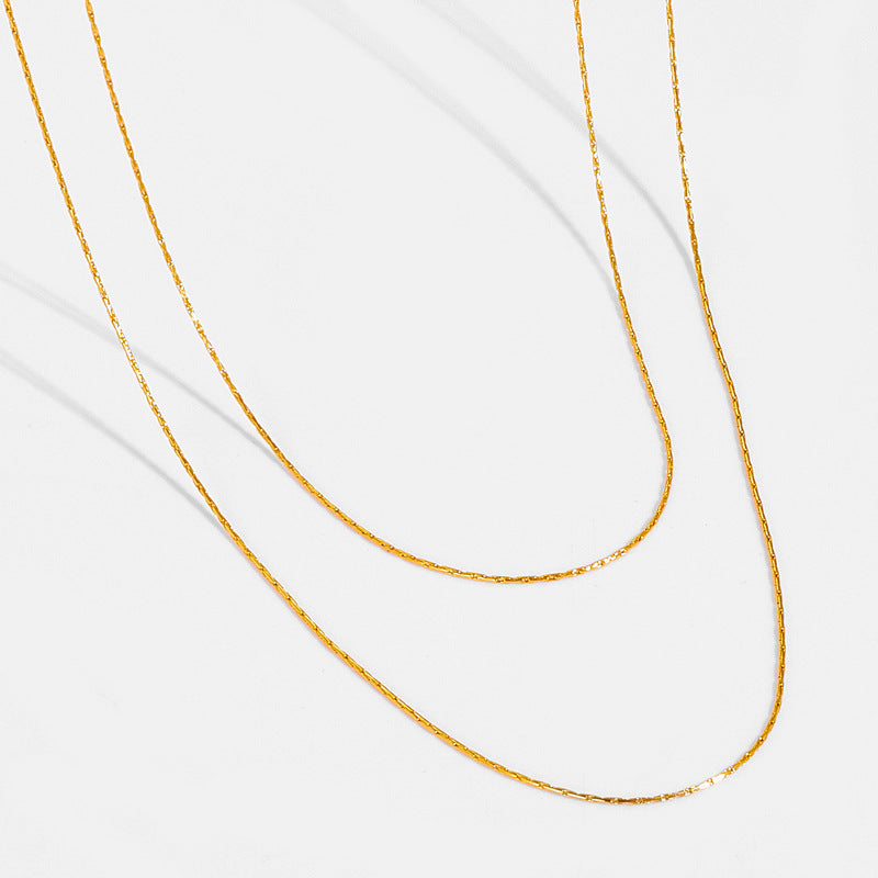 Riley layered snake chain minimalist design