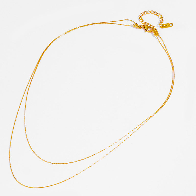 Riley layered snake chain minimalist design