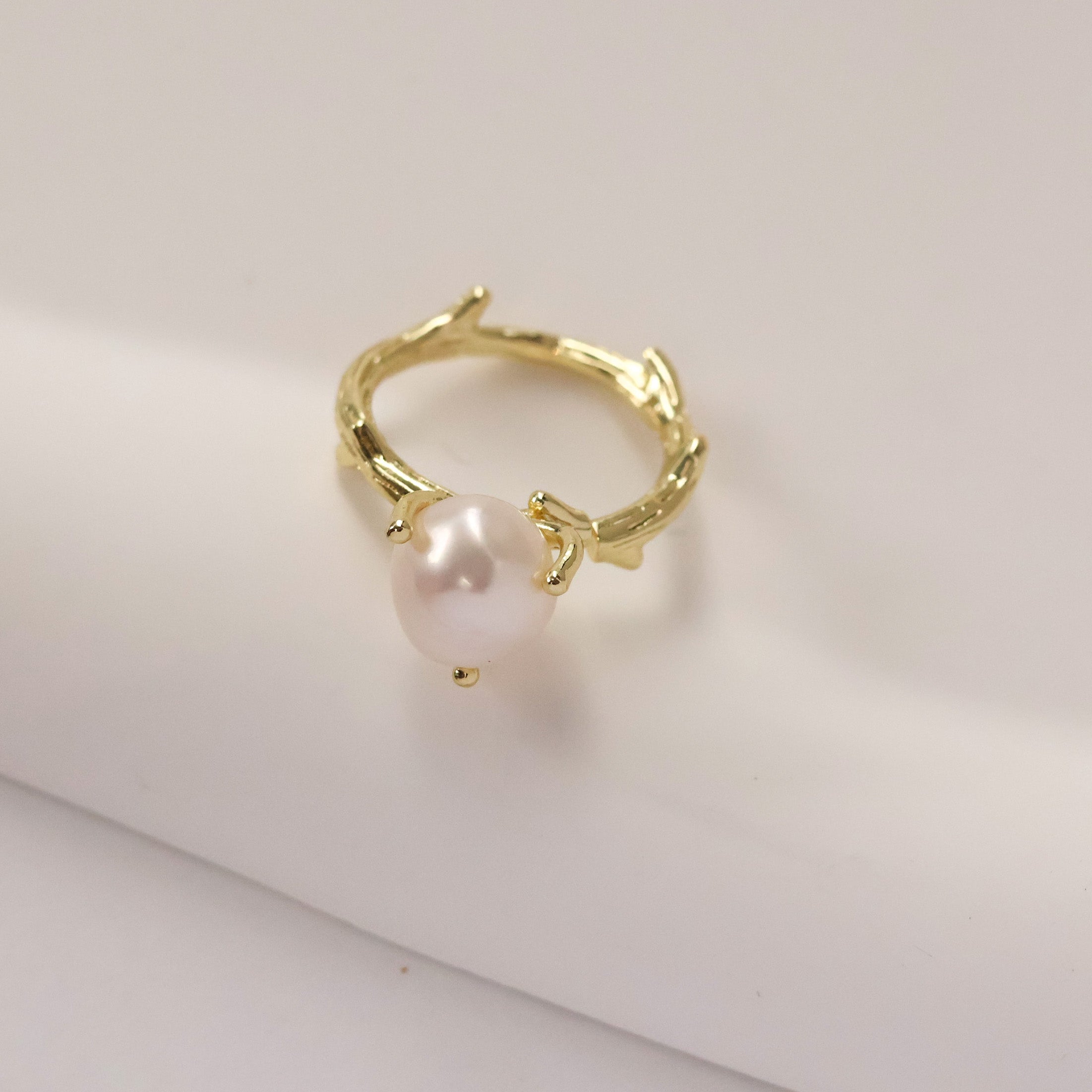 Branch Pearl Open Ring