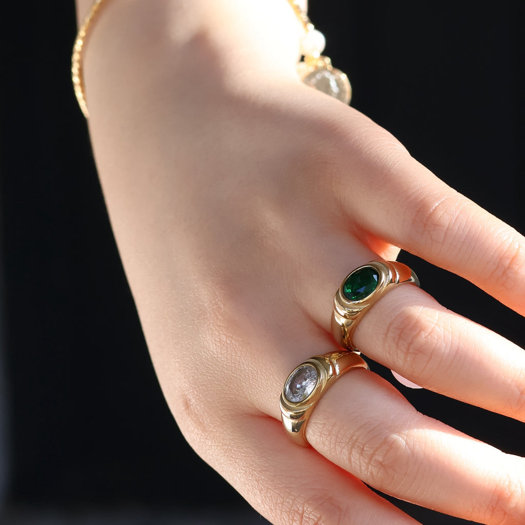 Luxe Zircon Dome Ring