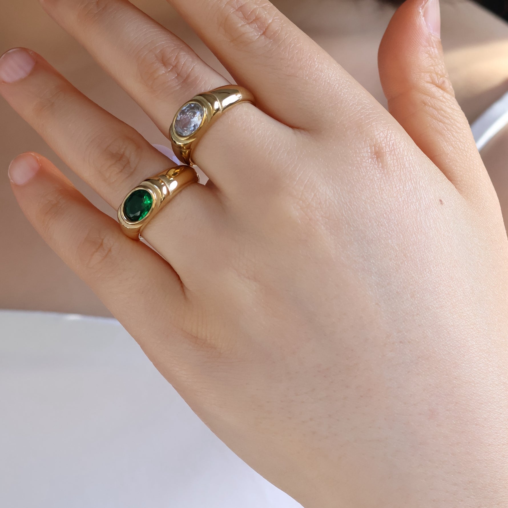 Luxe Zircon Dome Ring