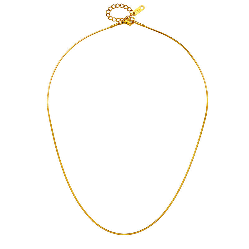 Plain necklace chains gold plated tarnish proof