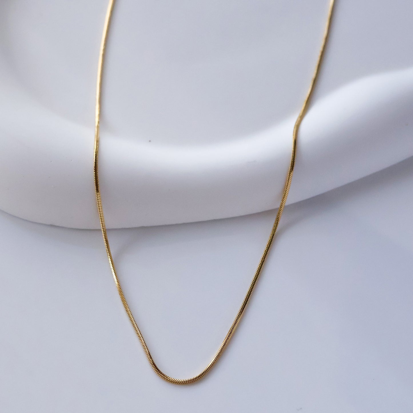 Plain necklace chains gold plated tarnish proof