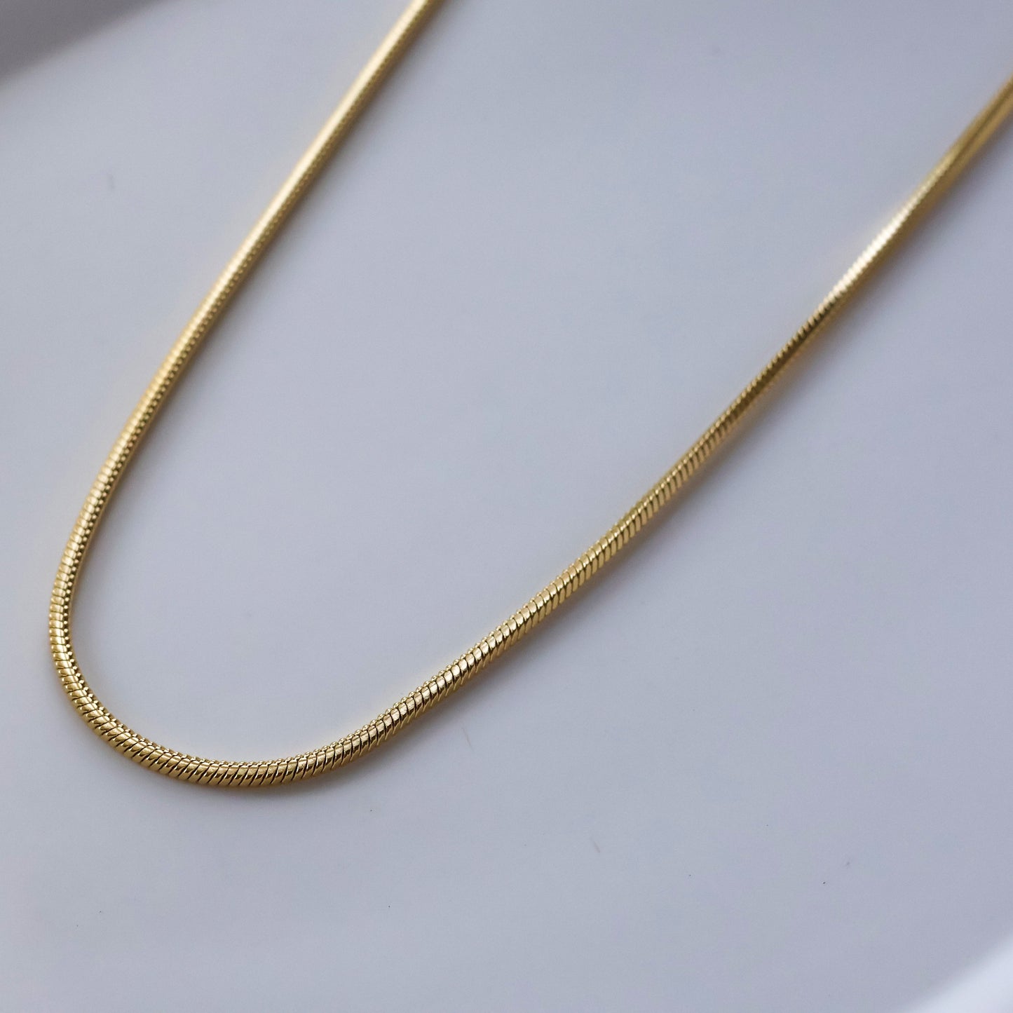 Plain necklace chains gold plated tarnish proof