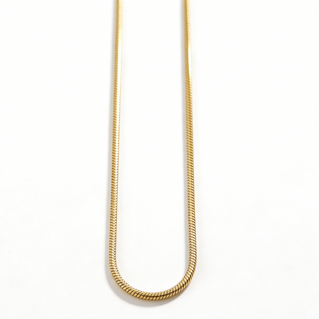 Plain necklace chains gold plated tarnish proof
