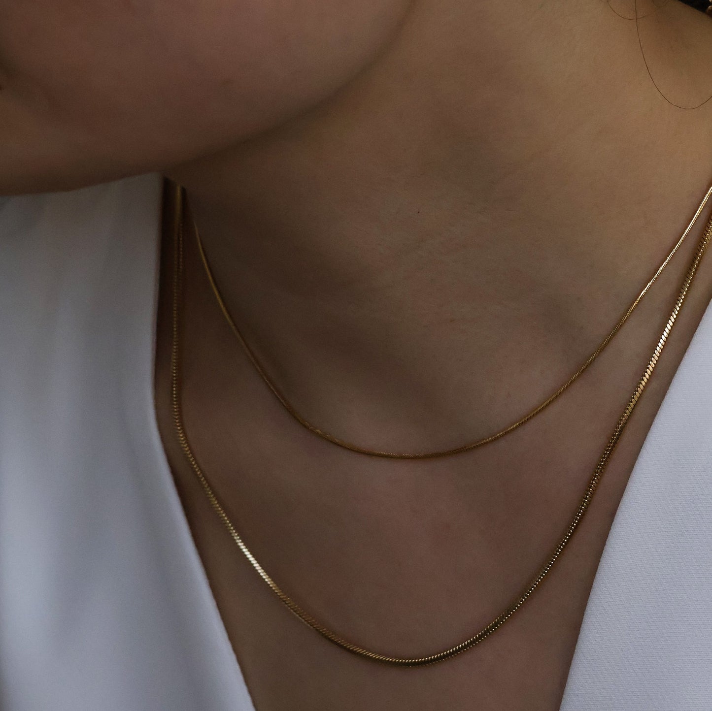 Plain necklace chains gold plated tarnish proof
