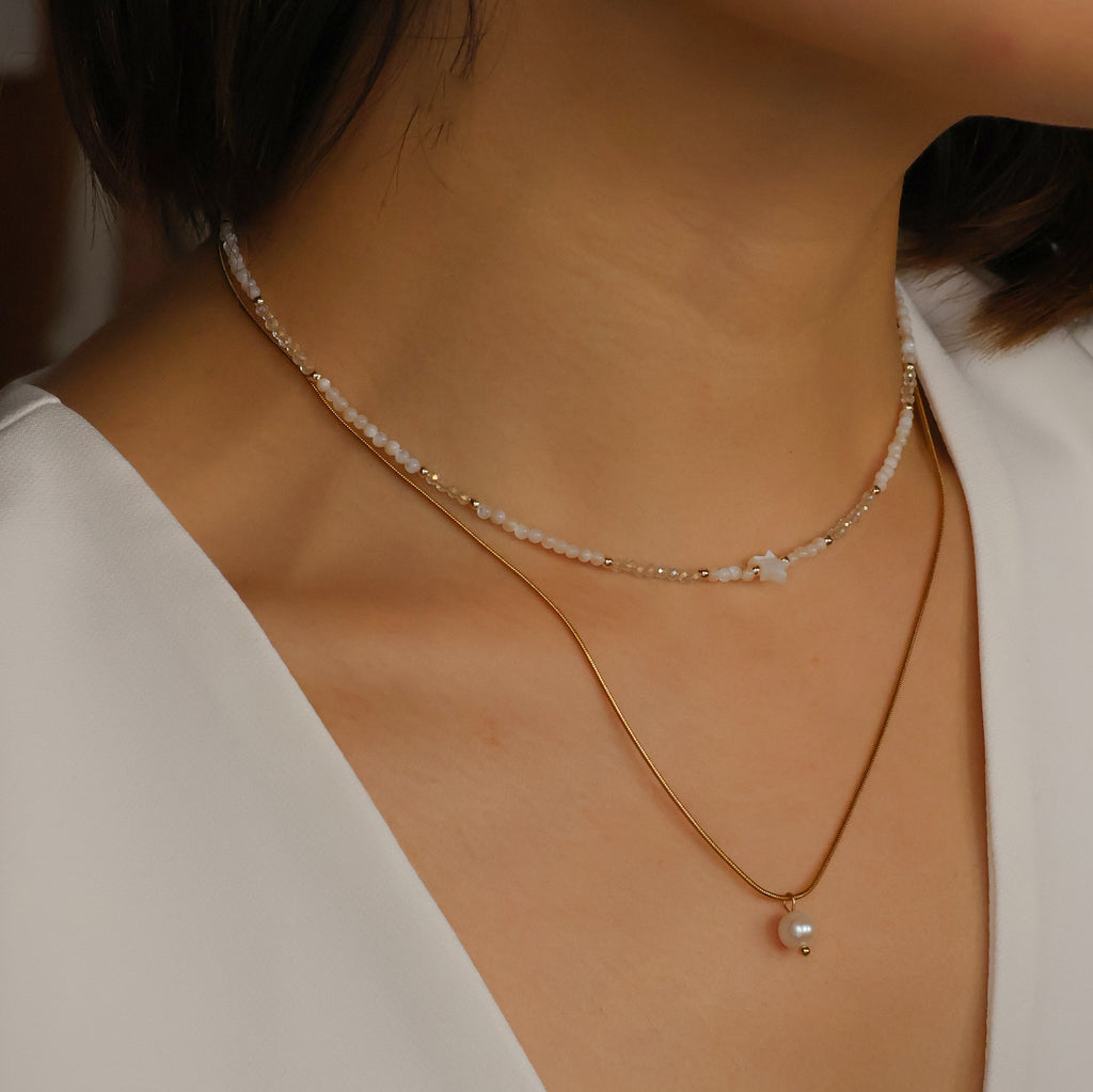 Starlight beaded handmade necklace