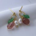 Summer fresh natural pearl earrings