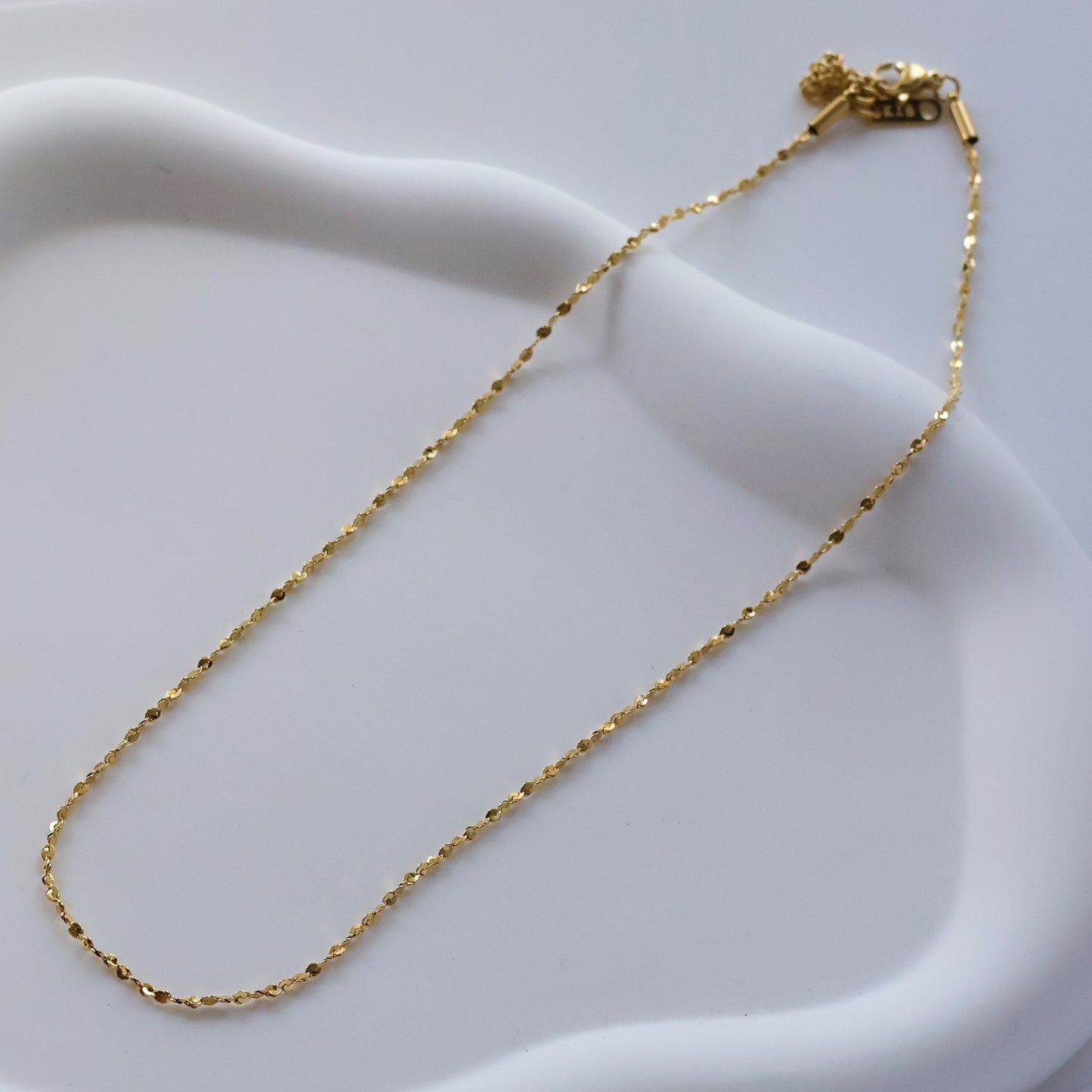 Plain necklace chains gold plated tarnish proof