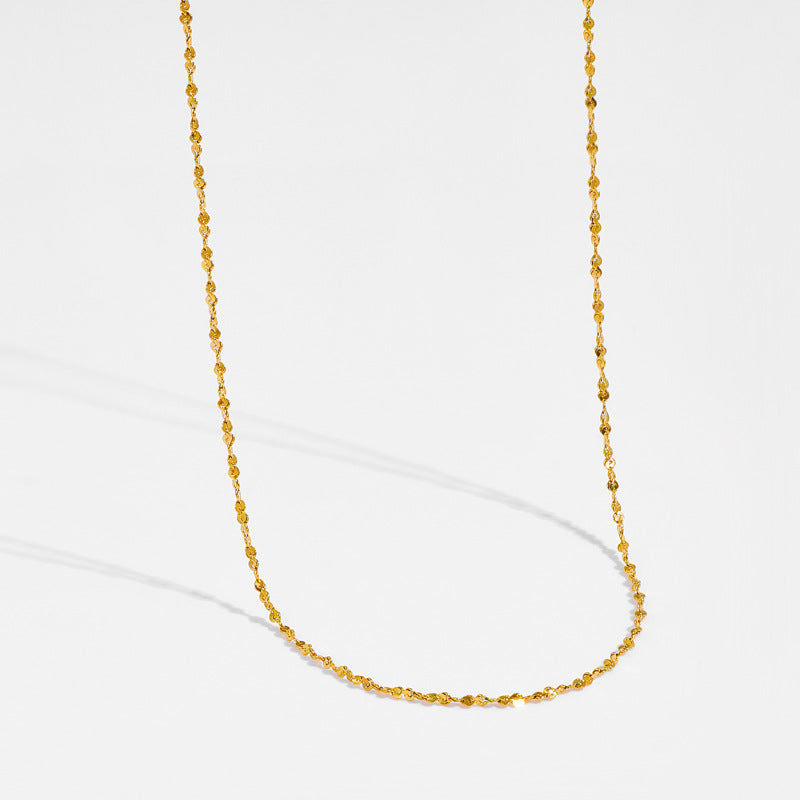 Plain necklace chains gold plated tarnish proof