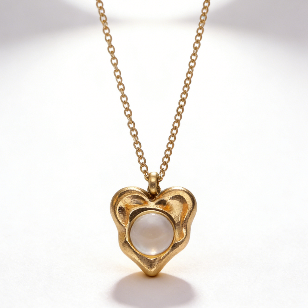 Valentine necklace amour gold plated