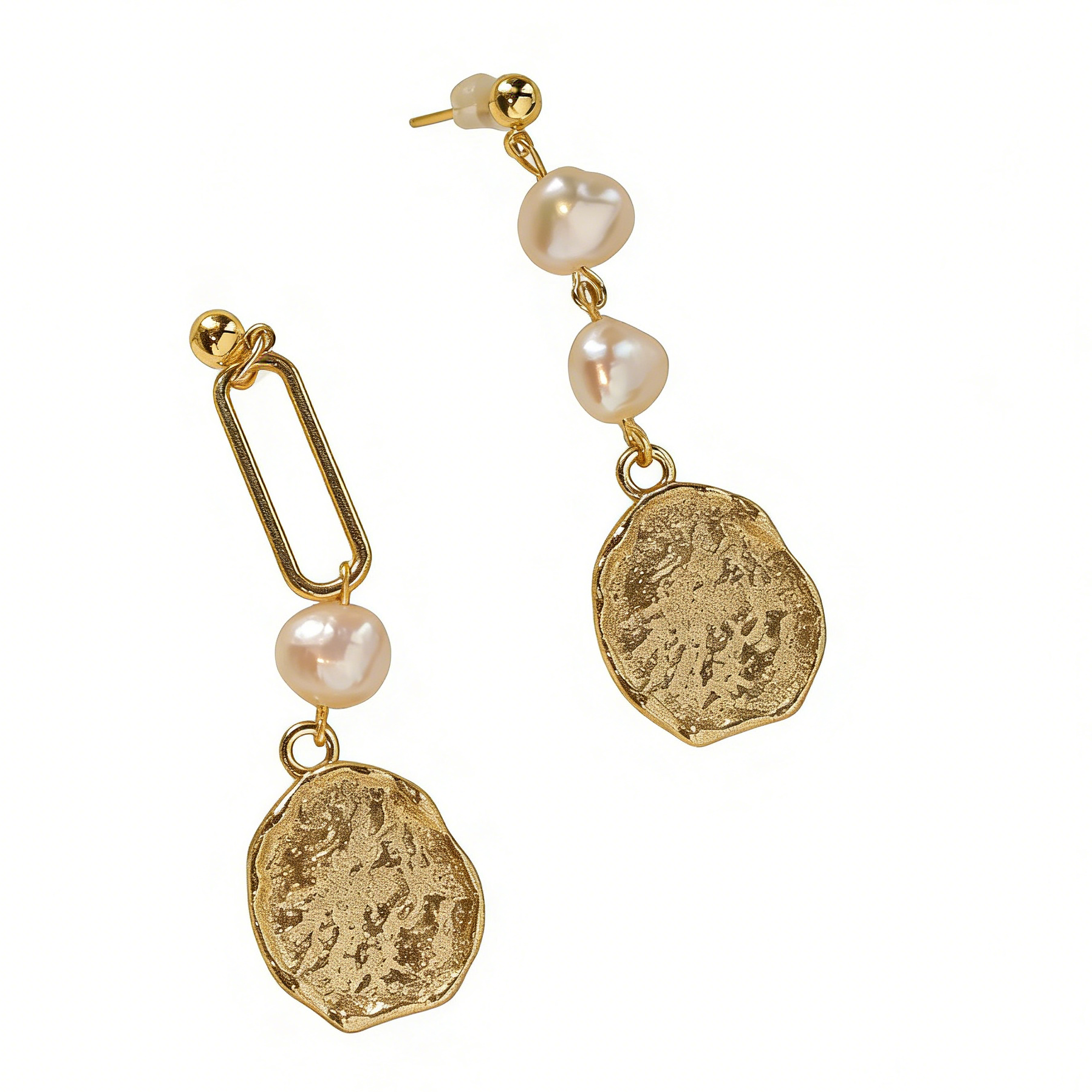 Victoria asymmetrical pearl earring