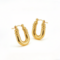 Zoe gold plated huggie earrings
