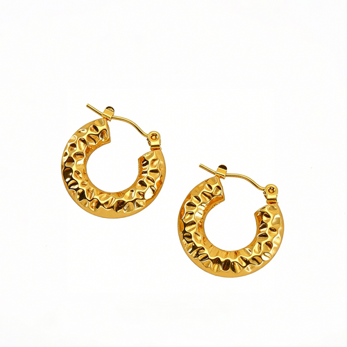 Abby 18K Gold Plated Huggie Earrings – Hypoallergenic Stainless Steel