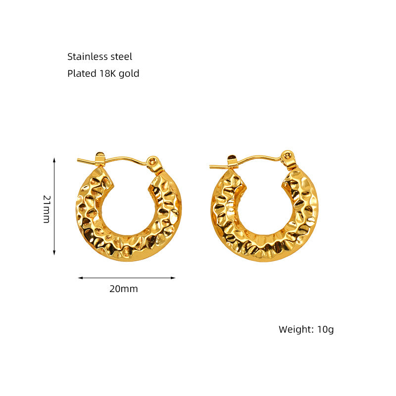 Abby Gold plated huggies earrings