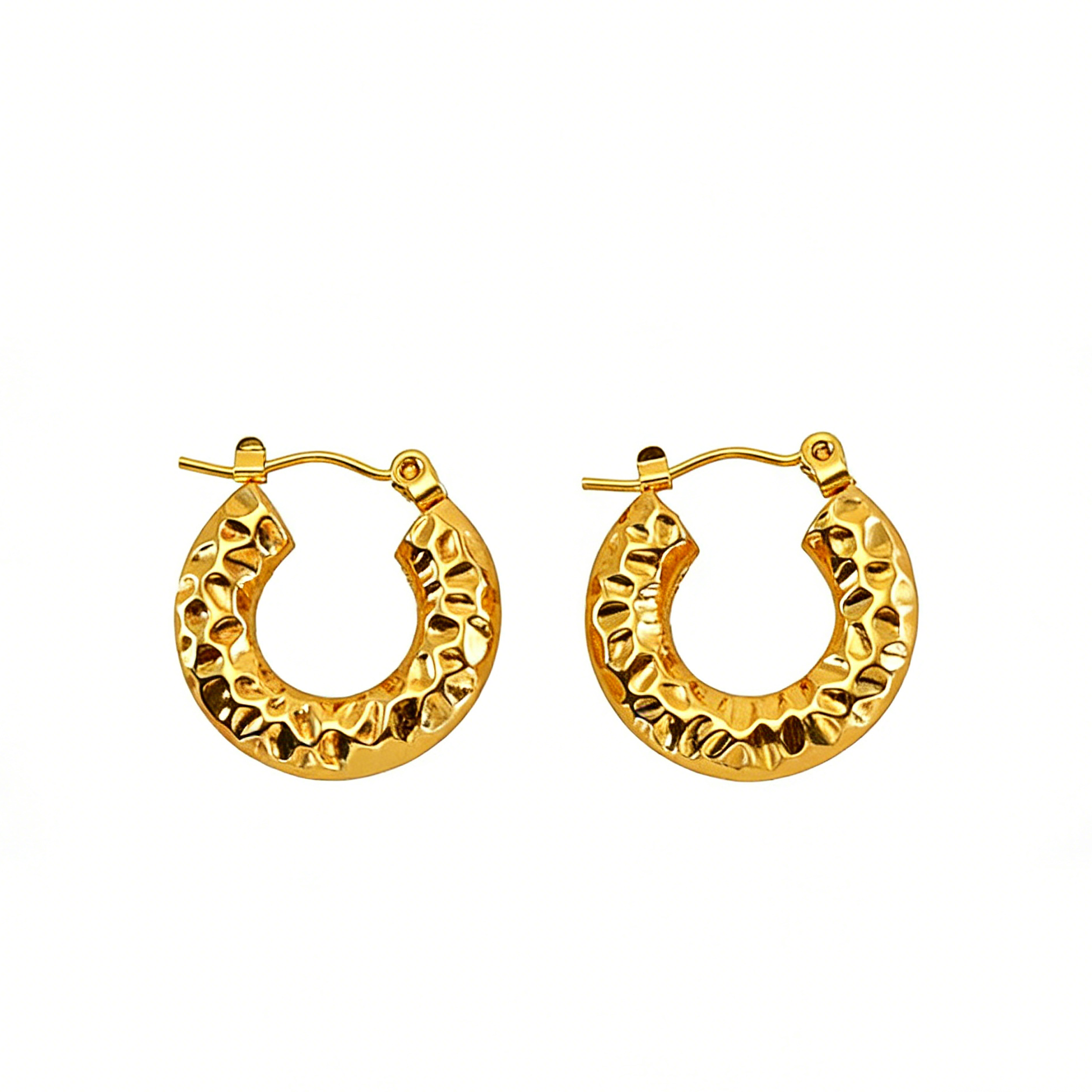 Abby Gold plated huggies earrings