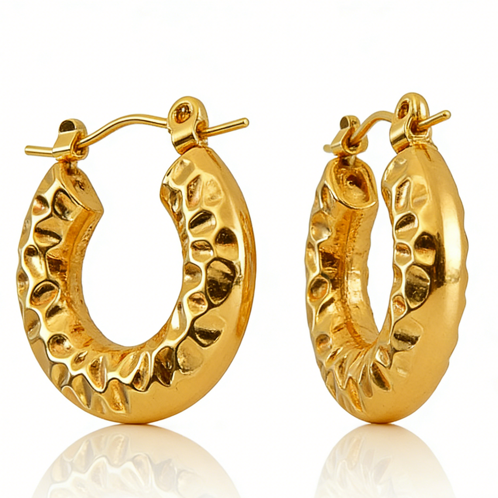 Abby Gold plated huggies earrings
