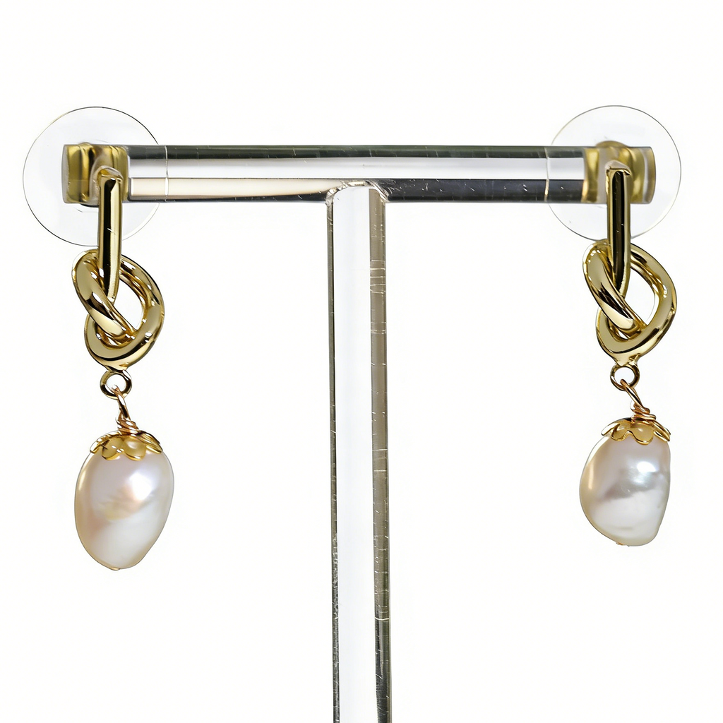 Knot Me Freshwater Pearl Earrings