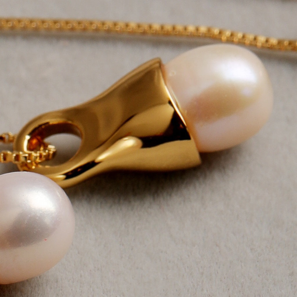 Lucia 18k gold plated Pearl necklace